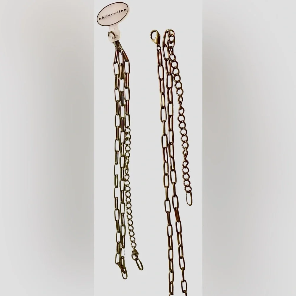 2 New! Two 2 Metal Chain Belts Silver Gold Link Belts